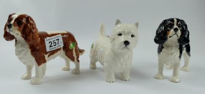 Appraisal: Beswick King Charles Spaniel A B and West Highland terrier