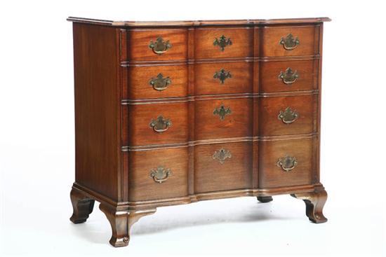 Appraisal: KINDEL CHEST OF DRAWERS Block front cheat having four graduated