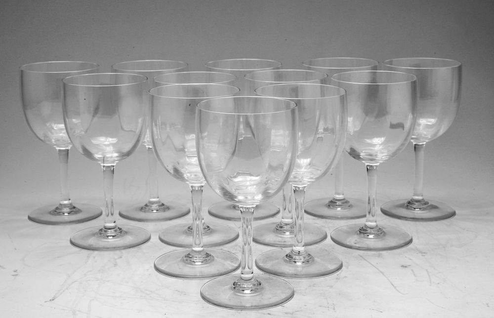 Appraisal: Baccarat Crystal Montaigne Optic Goblets Baccarat Montaigne Optic crystal goblets