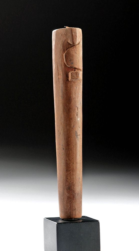 Appraisal: Nazca Wood Snuff Tube - Abstract Lizard Originally Listed At