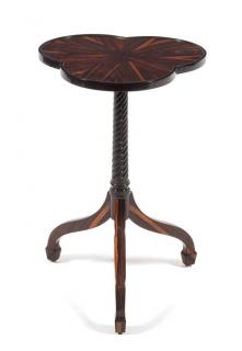 Appraisal: A Regency Style Calamander Side Table Height inches A Regency