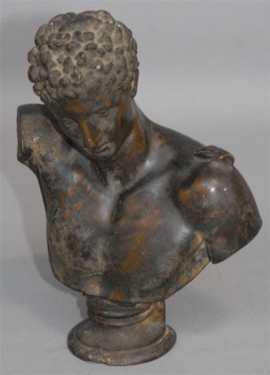 Appraisal: TH C GRAND TOUR BRONZE HERMES BUST Labeled on the