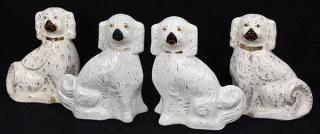 Appraisal: lot of Two pairs of large Staffordshire spaniels each in