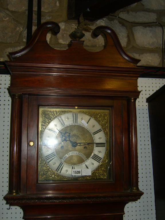 Appraisal: A Georgian mahogany longcase clock the -day striking movement by