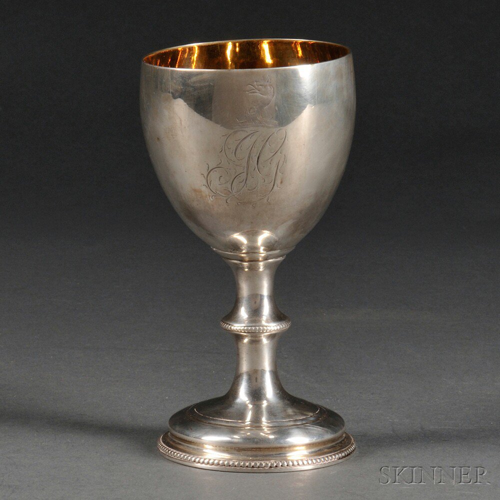 Appraisal: George III Sterling Silver Goblet London - Charles Aldridge Henry