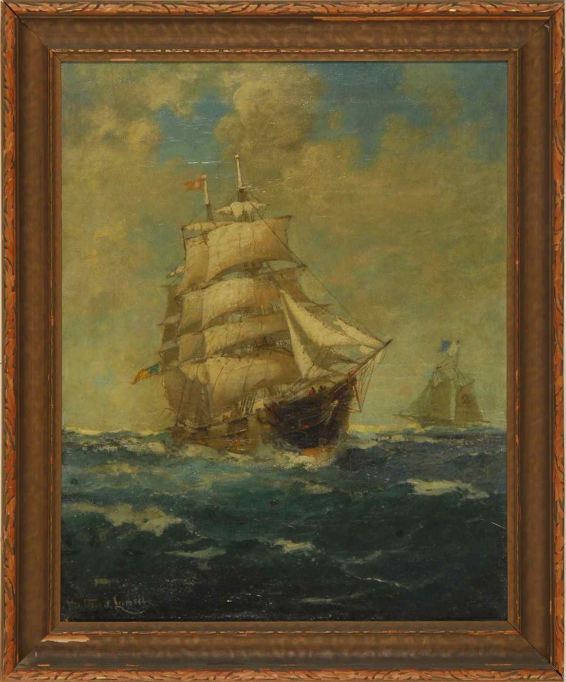 Appraisal: WALTER FRANKLIN LANSILAmerican - Leaving the Pilot'' Signed lower left