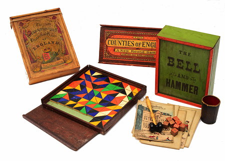 Appraisal: A GERMAN BELL AND HAMMER GAME the green box with