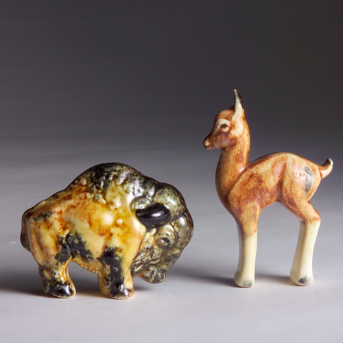 Appraisal: Two STANGL animal figures to include a Buffalo and a