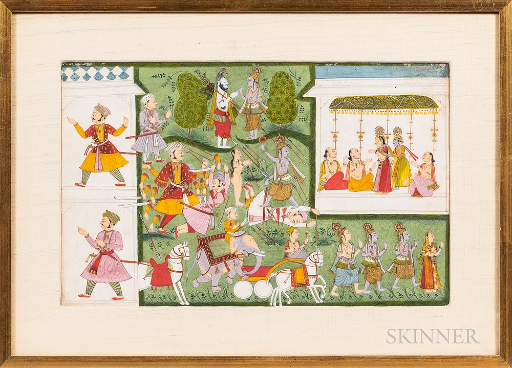 Appraisal: Rajput School Painting Rajput School Painting India th century ink