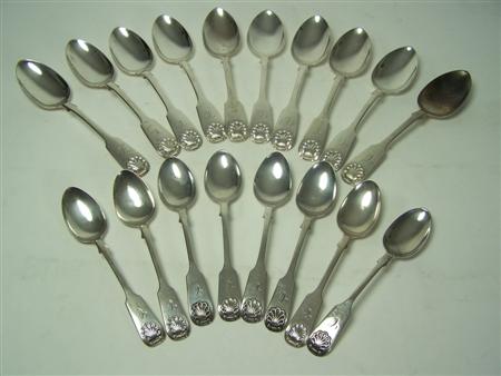 Appraisal: A set of ten Victorian dessert spoons JW Edinburgh of