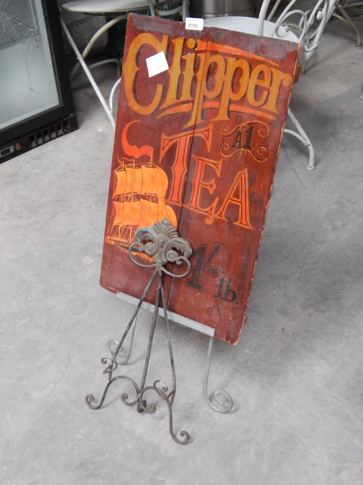 Appraisal: Two modern sign holders in the chrome finish with a