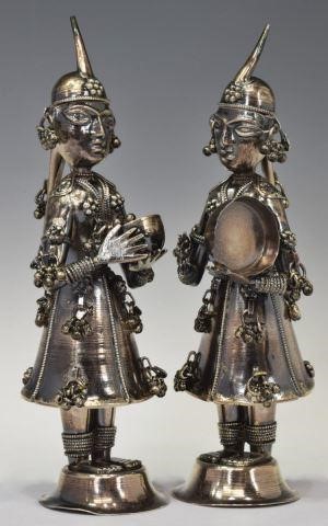 Appraisal: lot of Sterling silver ceremonial offering figures both in full