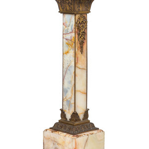 Appraisal: A Neoclassical Gilt Bronze Mounted Onyx Pedestal th Century Height