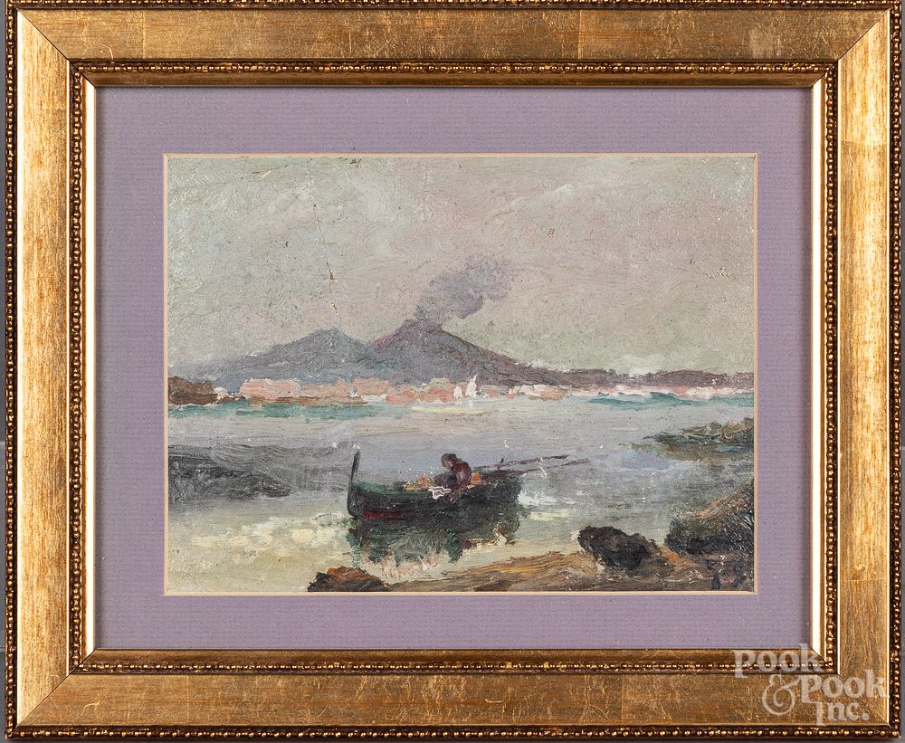 Appraisal: Oil on canvas seascape early th c Oil on canvas