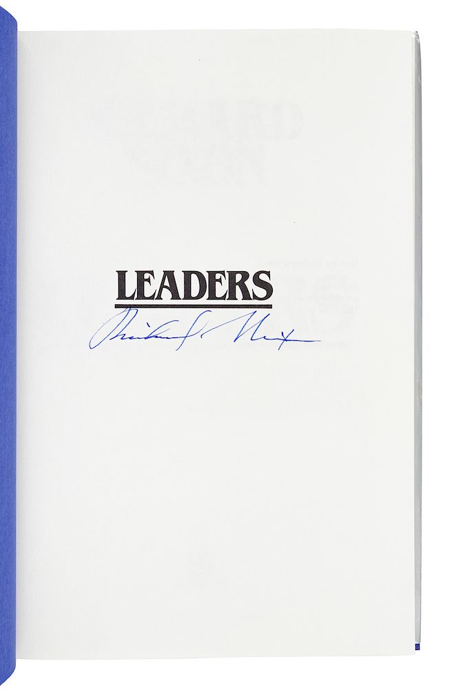 Appraisal: NIXON Richard - Leaders New York Warner Books FIRST EDITION