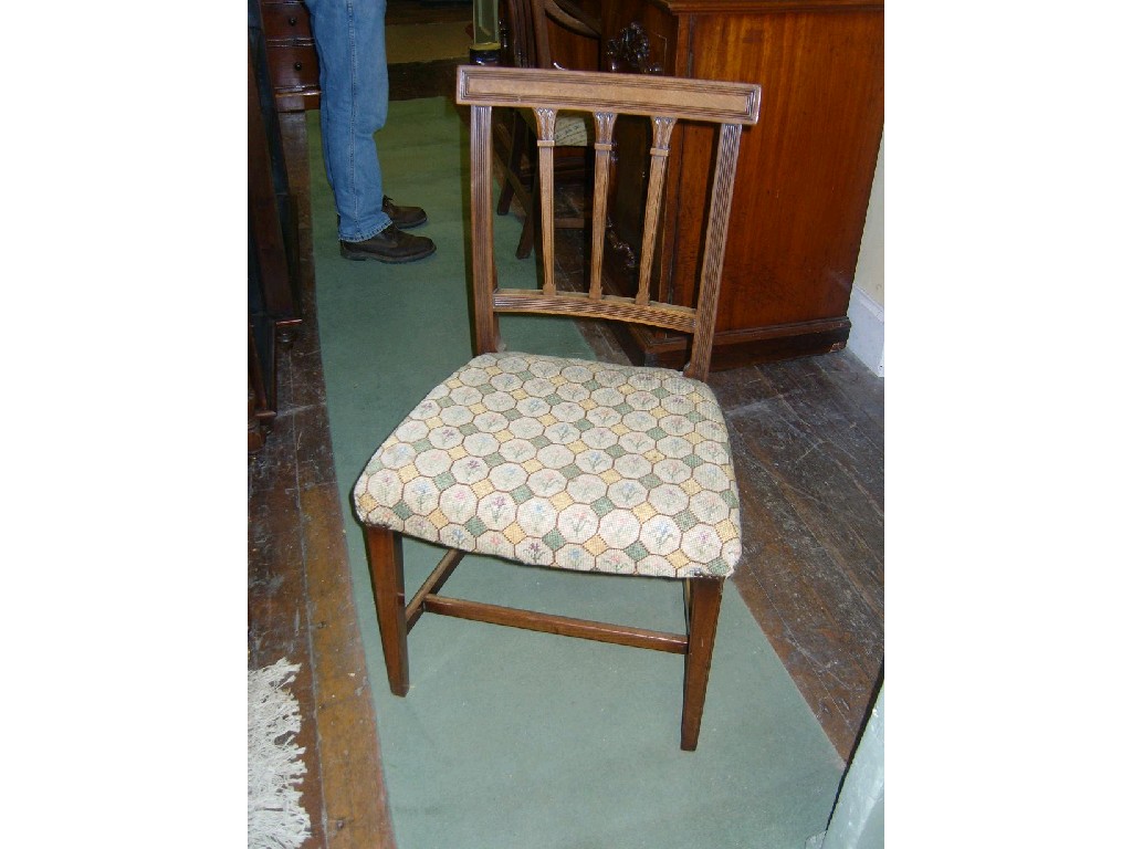 Appraisal: A set of seven Georgian mahogany rail back dining chairs