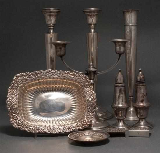 Appraisal: Assortment of sterling silver and weighted sterling table articles including