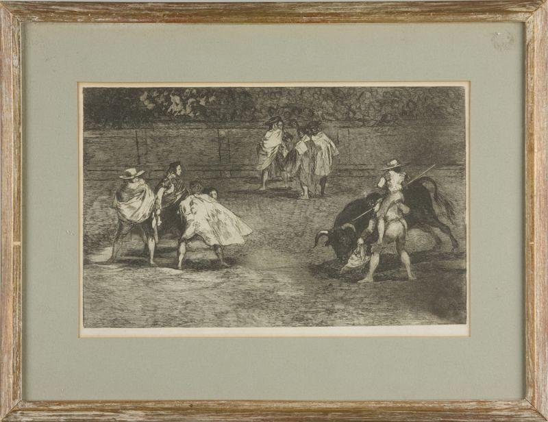 Appraisal: Francisco Goya Sp - Tauromaquia etching and aquatint on laid