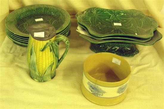 Appraisal: A VICTORIAN MAJOLICA POTTERY CORN ON THE COB JUG -