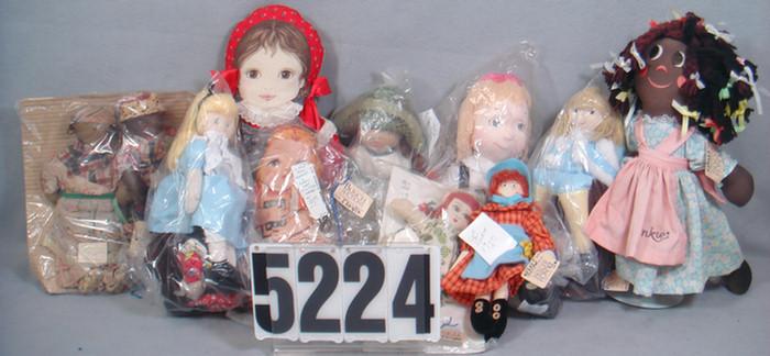 Appraisal: Old New Cloth Plush Doll lot Characters to include Alice