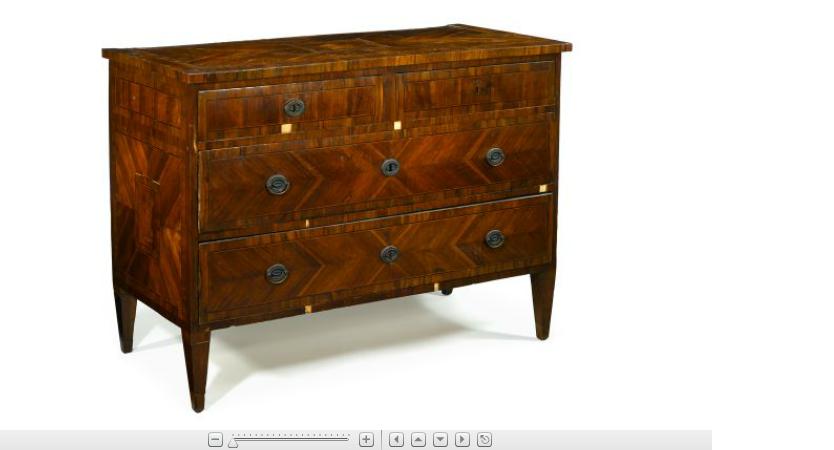 Appraisal: Italian Neoclassical walnut parquetry commode late th early th century