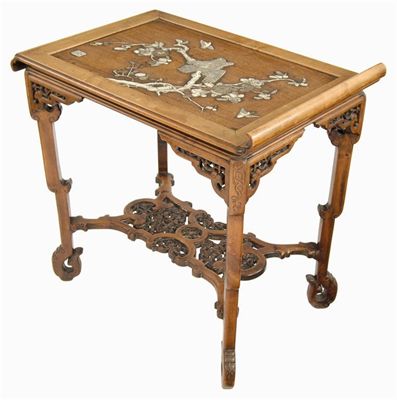 Appraisal: A French fruitwood and beechwood oriental style centre table in