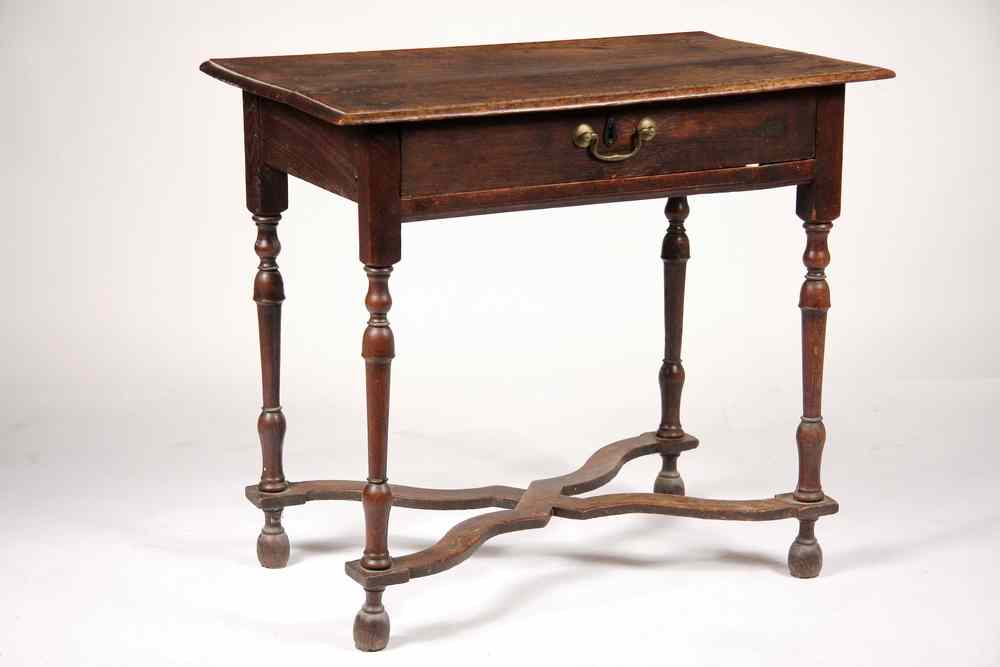 Appraisal: ENGLISH OAK DRESSING TABLE - Jacobean Period One-Drawer Dressing Table