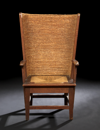 Appraisal: Orkney Island Reed and Oak Armchair early th century of