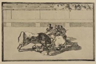 Appraisal: Goya Etching from La Tauromaquia Series Francisco Goya Spain -