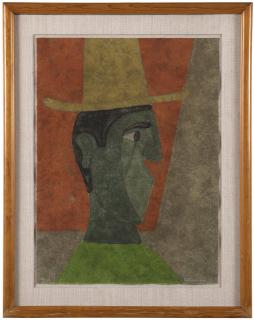 Appraisal: Rufino Tamayo ''Cabeza con Sombrero Head With Hat '' signed