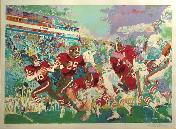 Appraisal: LeRoy Neiman American born Post-Season Football Classic Color screenprint on