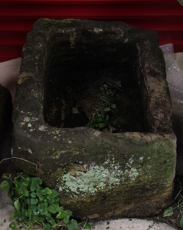 Appraisal: A small stone trough cm wide