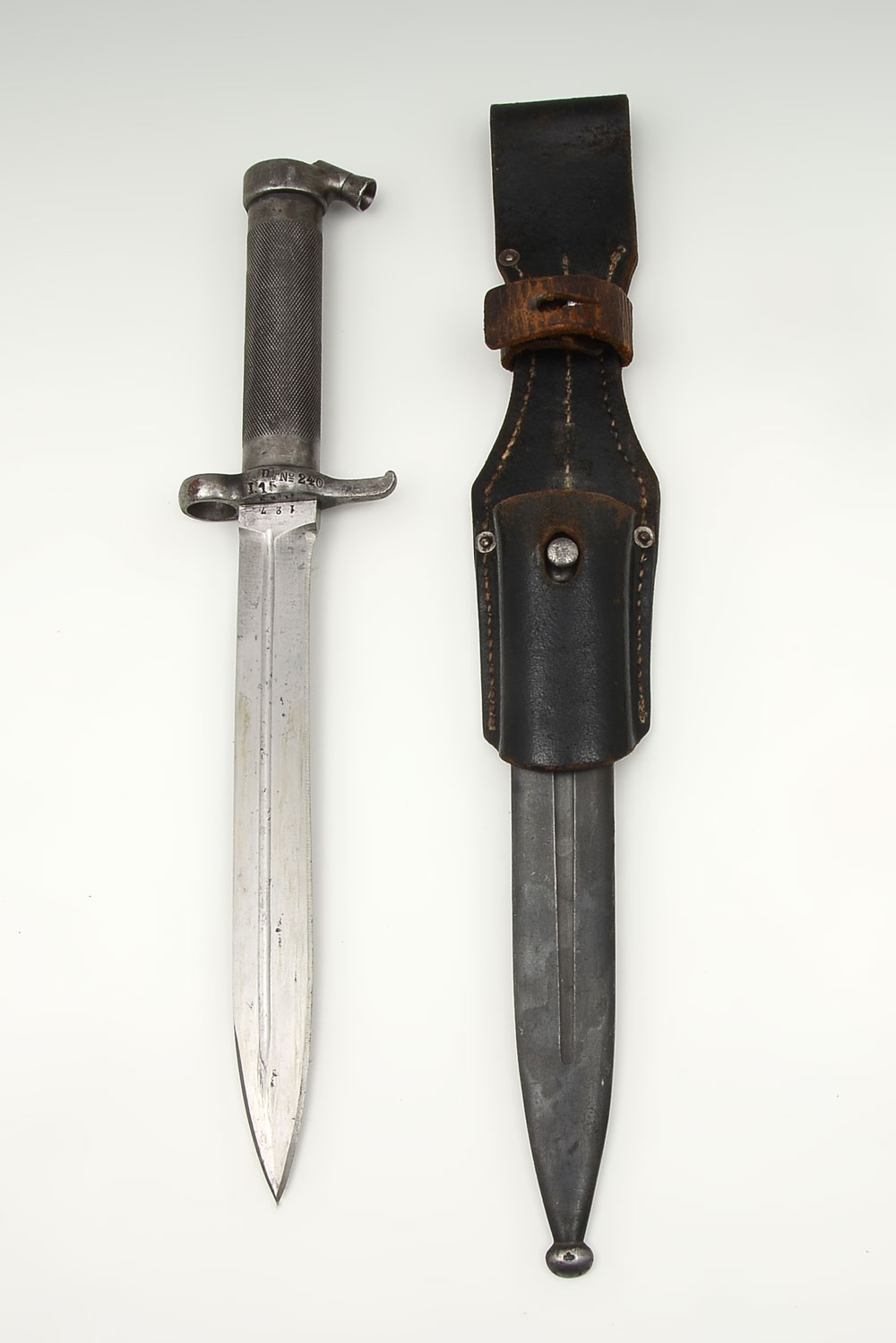 Appraisal: SWEDISH MAUSER BAYONET WITH SCABBARD AND FROG Late th C