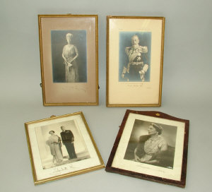 Appraisal: A framed photograph of King George VI and Queen Elizabeth