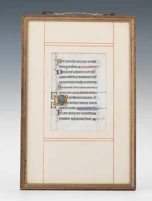 Appraisal: A th Century Illuminated Manuscript from the Reign of Philip