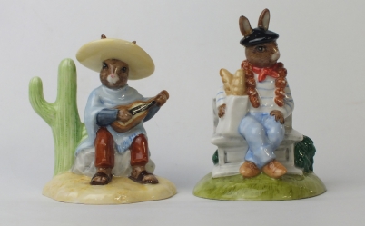 Appraisal: Royal Doulton limited edition Bunnykins figures Mexican DB and Parisian