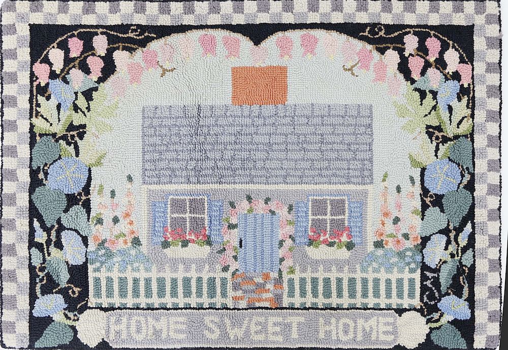 Appraisal: Claire Murray Hooked Rug Home Sweet Home Claire Murray Hooked