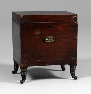 Appraisal: Virginia Federal cellaret figured mahogany veneers with pine secondary and