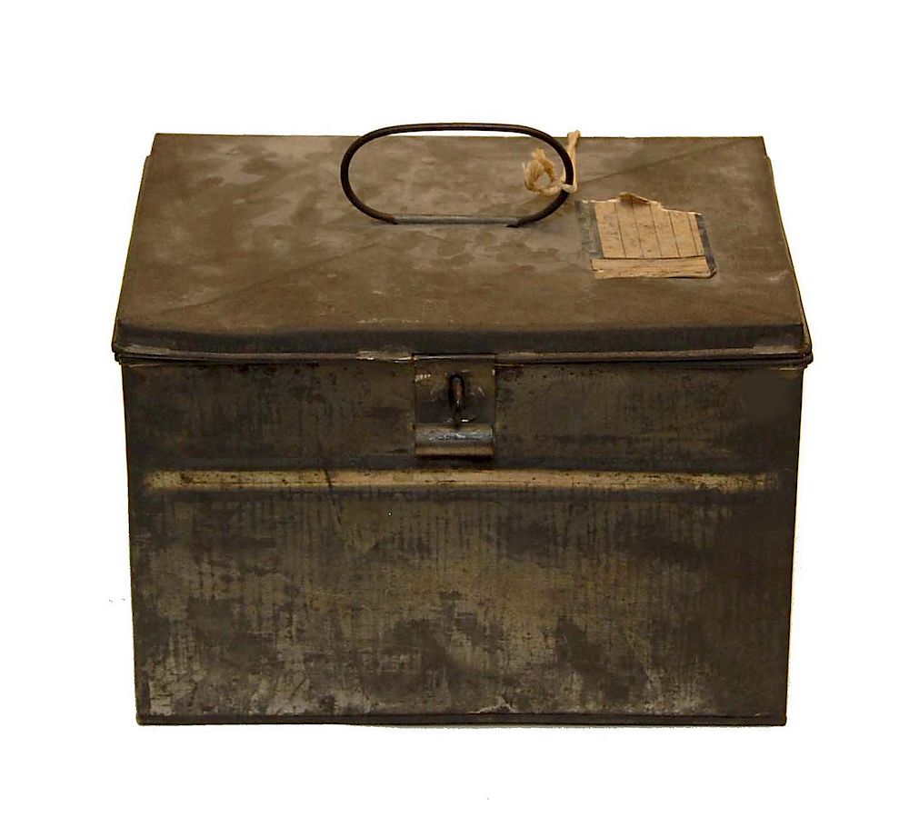 Appraisal: Document Box and Documents of Jonathan McFarland Metal Box Personal