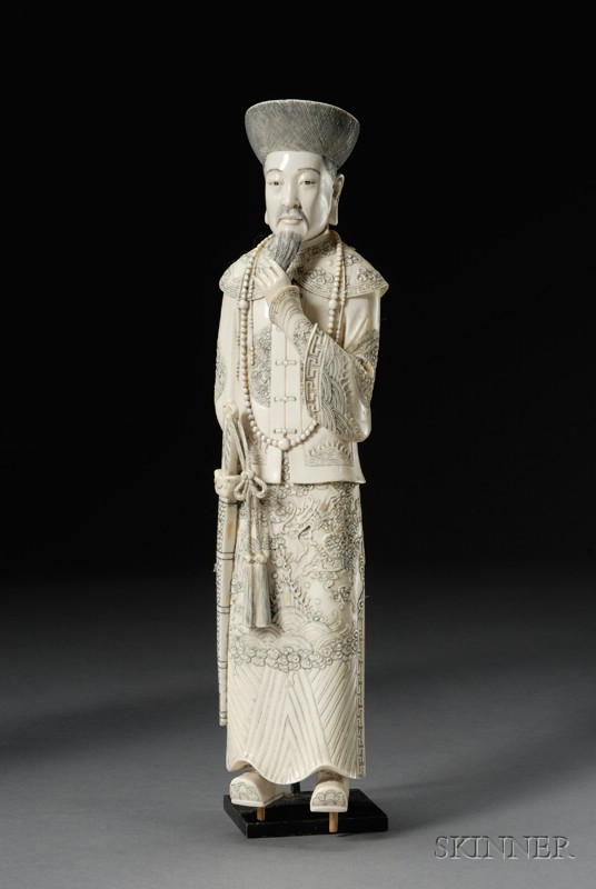 Appraisal: Ivory Carving China th century figure of an official in