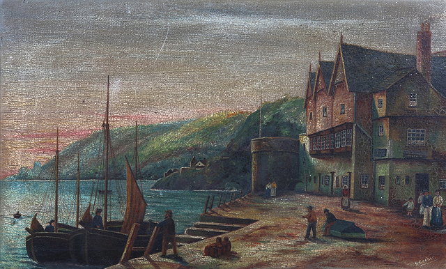 Appraisal: S GREBER TH CENTURY NAIVE SCHOOL 'The Quay Dartmouth' signed