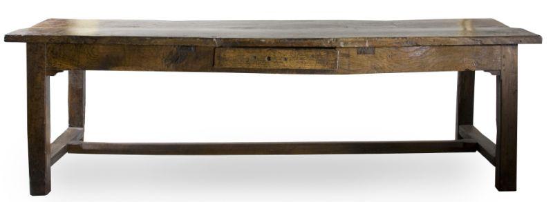 Appraisal: Oak Refectory Table French th c having a two-board top