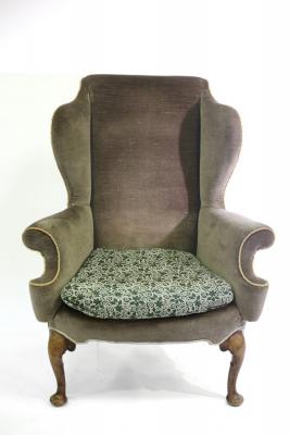 Appraisal: An th Century style wingback armchair