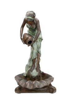 Appraisal: After Carlier Bronze Fountain Venus with Shell After Emile Fran