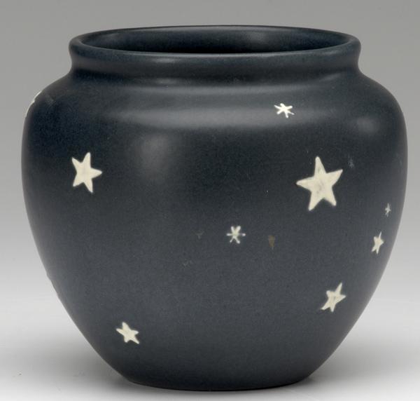 Appraisal: WELLER Stellar vase painted by Hester Pillsbury with white stars