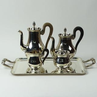 Appraisal: Five Piece Christofle Silver Plate Malmaison Coffee Set Five Piece