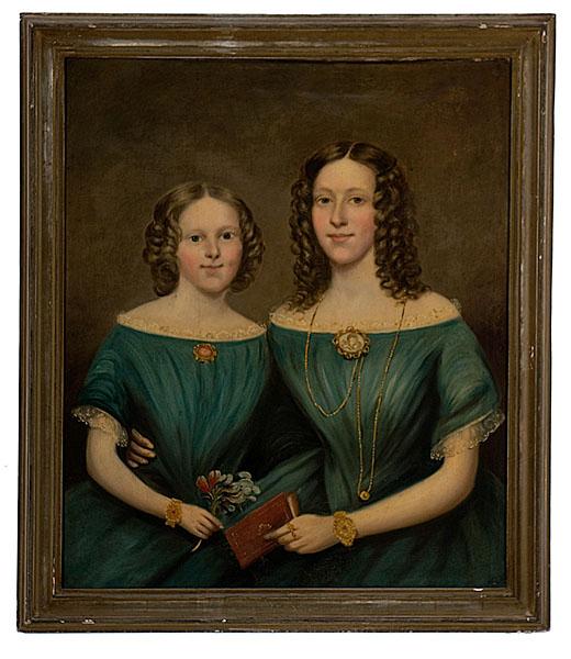 Appraisal: PAIR OF PORTRAITS OF BROTHERS AND SISTERS English ca -