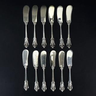 Appraisal: Set of Twelve Wallace Grand Baroque Sterling Silver Butter Spreaders