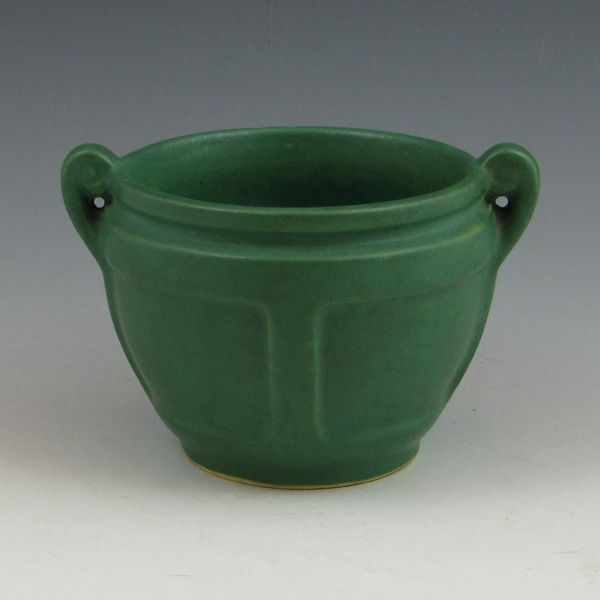 Appraisal: Roseville Matte Colors jardiniere in matte green Faintly marked Mint