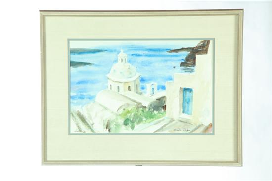 Appraisal: SANTORINI GREECE BY MARSTON DEAN ''BUD'' HODGIN OHIO CALIFORNIA -